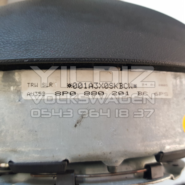 Audi A3 8P0880201BC Orijinal Çıkma Airbag Direksiyon Hava yastığı 2004 2005 2006 2007