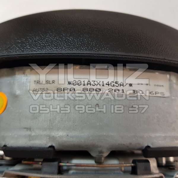 Audi A3 8P0880201BG Orijinal Çıkma Airbag Direksiyon Hava yastığı 2004 2005 2006 2007