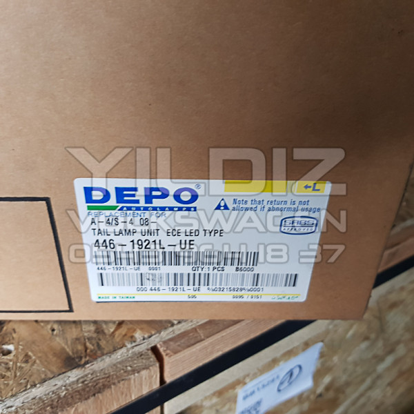 Audi A4 Depo 446-1921L-UE Sol Stop Kullanılmamış Sıfır Yedek Parça 2008 2009 2010 2011 2012