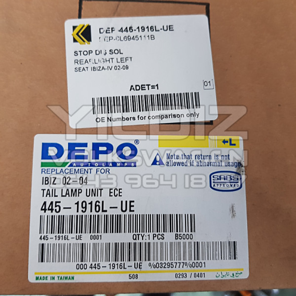 Seat Ibiza Dış Sol Stop Kullanılmamış Sıfır Yedek Parça 2002 2003 2004