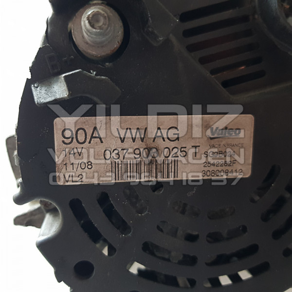 Valeo 14Volt 90Amper Orijinal Çıkma Şarj Dinamosu 037903025T - 037 903 025 T