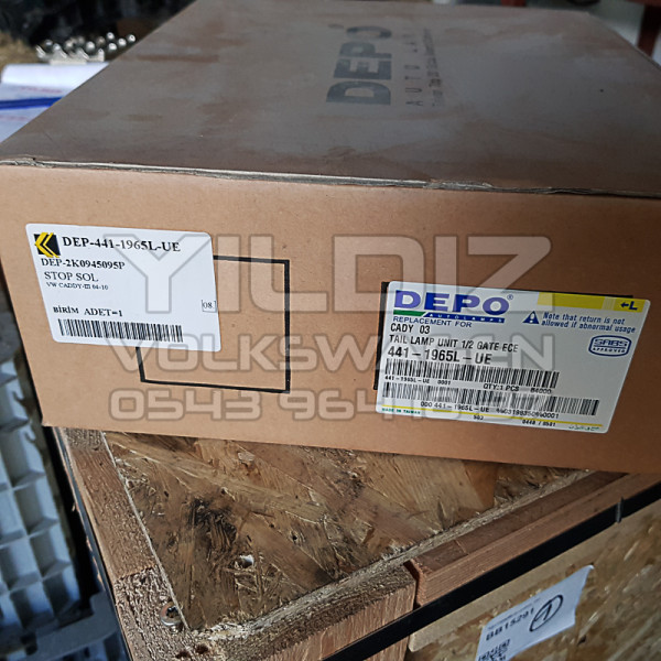 Volkswagen Caddy Depo 441-1965L-UE Sol Stop Kullanılmamış Sıfır Yedek Parça 2003 2004 2005 2006 2007 2008 2009