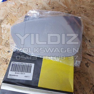 Volkswagen Jetta 2011 Dış Sol Isıtmalı Dikiz Aynası Camı Kullanılmamış Sıfır Yedek Parça