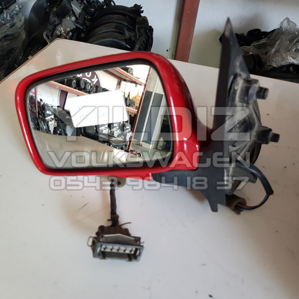 Volkswagen Polo Classic Sol Dikiz Aynası Orijinal Çıkma Kırmızı 1995 1996 1997 1998 1999 2000 2001
