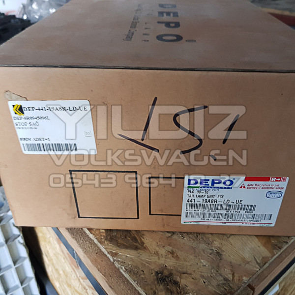 Volkswagen Polo Depo 441-19A8R-LD-UE Sağ Stop Kullanılmamış Sıfır Yedek Parça 2011 2012 2013 2014 2015